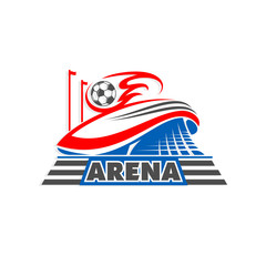 Wall Mural - Soccer football stadium arena vector icon