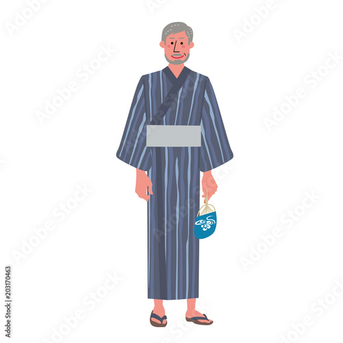 浴衣のシニア 男性 イラスト Stock Vector Adobe Stock 浴衣のシニア 男性 イラスト Stock Vector Adobe Stock