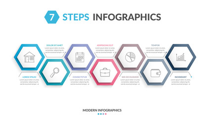 Wall Mural - 7 Steps Infographics