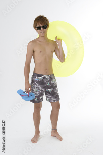 水着姿の若男性 Buy This Stock Photo And Explore Similar Images At Adobe Stock Adobe Stock
