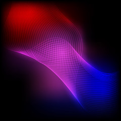 Wall Mural - abstract neon wave element for design. stylized line art background. vector illustration. curved wav