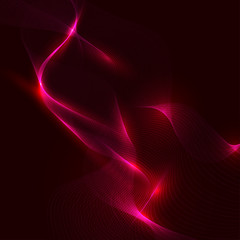 Wall Mural - abstract neon wave element for design. stylized line art background. vector illustration. curved wav