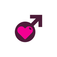 Sticker - Love Man Logo Icon Design