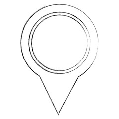 Sticker - navigation gps pointer map location vector illustration sketch