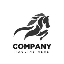 Elegant Jumping Horse Logo