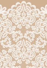 Wall Mural - Seamless white lace