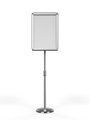 Wall Mural - A3 A4 floor standing menu poster display holder snap frame restaurant stand, Advertisement Sign Holder, 3d render illustration.