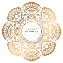 Vector Round Abstract Circle. Mandala Style.