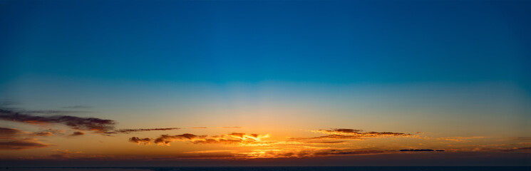 Poster - Panorama of sky at sunset or sunrise