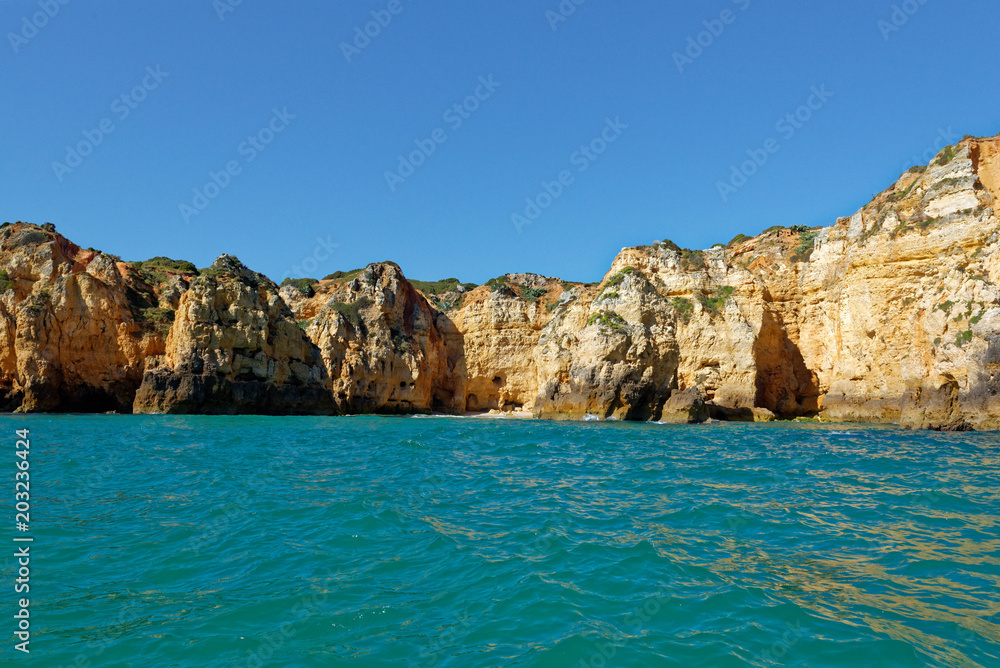 Poster Plage De Barranco Martin Lagos Algarve Portugal