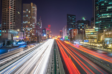 Canvas Print - busy traffic in urban