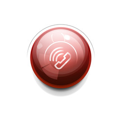 Wall Mural - Vector phone support web button