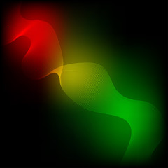 Wall Mural - abstract neon wave element for design. stylized line art background. vector illustration. curved wav