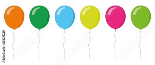 Cuadros en Lienzo colorful balloons collection. Flat style. Vector illustation