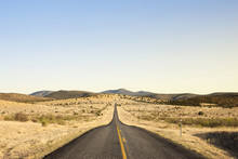 Country Road Through Dry Desert Country