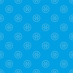Poster - Biscuits pattern vector seamless blue repeat for any use