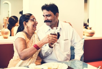 A happy Indian couple spending time together