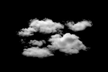 Wall Mural - white cloud on black background