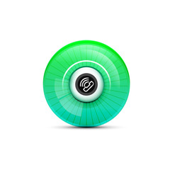 Wall Mural - Vector phone support web button