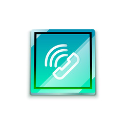 Wall Mural - Vector phone support web button