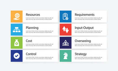 Canvas Print - Operations Management Infographic Icon Set