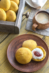 Sticker - Pumpkin scones with cream and fruit jam