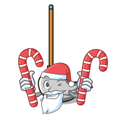 Wall Mural - Santa with candy mop mascot cartoon style