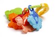 Colourful baby rattle toy.
