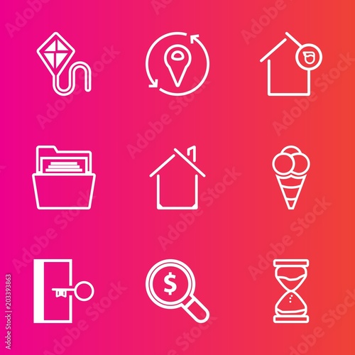 Premium Set With Outline Vector Icons Such As Building Ice
