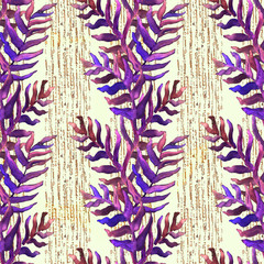  Summer tropical pattern, background with palm leaves.