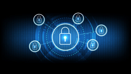 Wall Mural - vector abstract background technology illustration communication data security