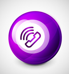 Wall Mural - Vector phone support web button