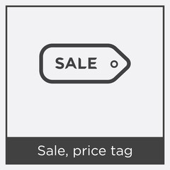 Wall Mural - Sale, price tag icon isolated on white background