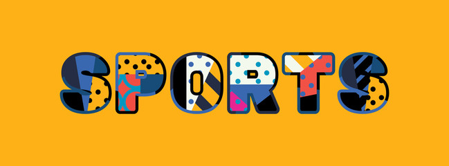 Sticker - Sports Concept Word Art Illustration