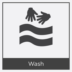 Canvas Print - Wash icon isolated on white background