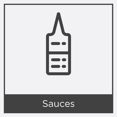 Sticker - Sauces icon isolated on white background