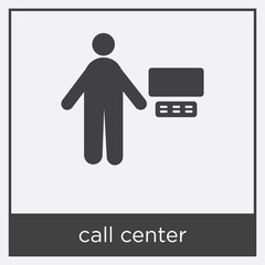 Canvas Print - call center icon isolated on white background