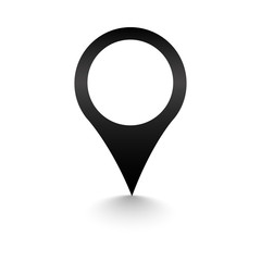 Wall Mural - Pin icon vector. Location sign Isolated on white background. Navigation map, gps, direction, place, compass, contact, search concept. Flat style for graphic design, logo, Web, UI, mobile app,