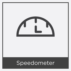 Wall Mural - Speedometer icon isolated on white background