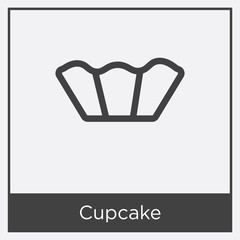 Wall Mural - Cupcake icon isolated on white background