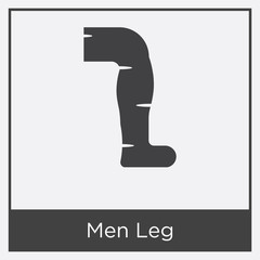 Canvas Print - Men Leg icon isolated on white background