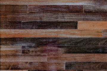 Poster - Dark wood brown grain texture background. Nature old grunge pattern wooden for floor decoration