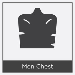 Wall Mural - Men Chest icon isolated on white background