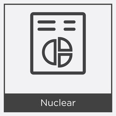 Canvas Print - Nuclear icon isolated on white background