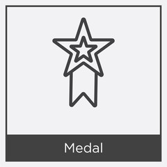 Wall Mural - Medal icon isolated on white background