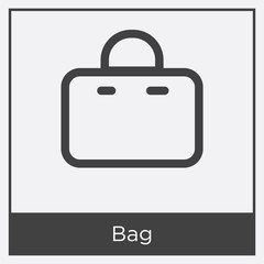 Canvas Print - Bag icon isolated on white background