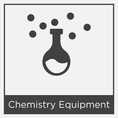 Sticker - Chemistry Equipment icon isolated on white background
