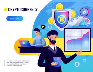 Poster - Cryptocurrency Vector Illustration