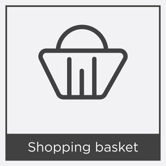 Wall Mural - Shopping basket icon isolated on white background