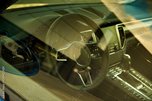 luxury passenger compartment. sunlight Wallpaper Mural